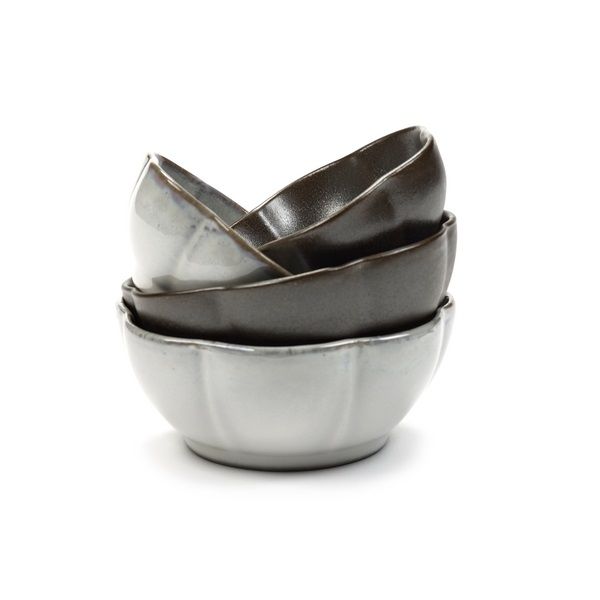 SERAX - Inku - Kom geribbeld L 13cm Groen