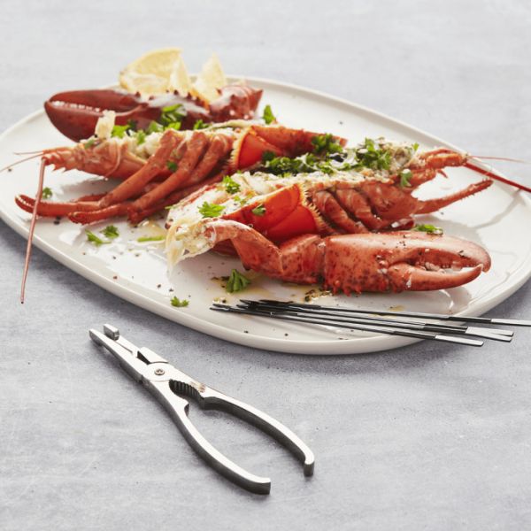 POINT-VIRGULE - Seafood - Kreeftenset 5-dlg RVS zwart