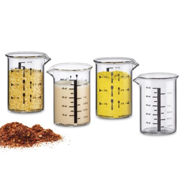 KUCHENPROFI - Keukenhulpen - Glazen maatbeker 0,15l