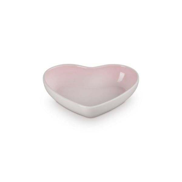 LE CREUSET - L' Amour - Diep bord hart 20cm Shell Pink