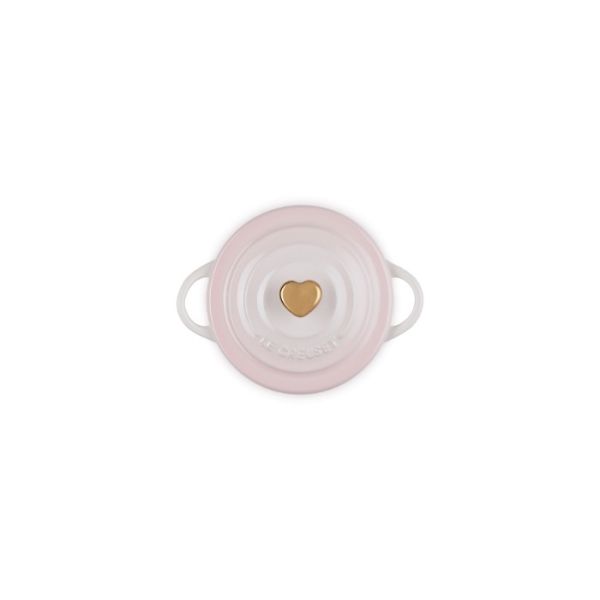 LE CREUSET - L' Amour - Mini Braadpan hart 10cm Shell Pink
