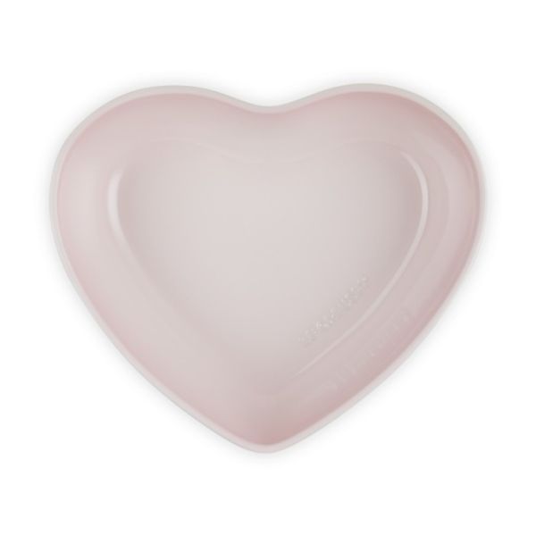 LE CREUSET - L' Amour - Serveerschaal hart 30cm Shell Pink