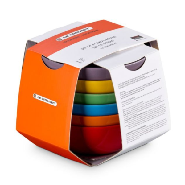 LE CREUSET - Vancouver - Dessertschaaltje 16cm 0,65l New Rainbow 6-dlg