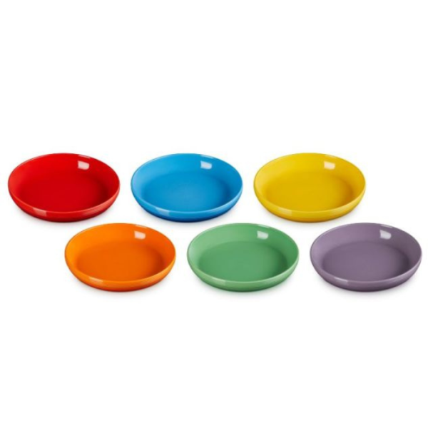 LE CREUSET - San Francisco - Diep bord Coupe 22cm New Rainbow 6-dlg