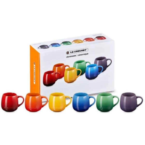 LE CREUSET - San Francisco - Mok Coupe 0,32l New Rainbow 6-dlg