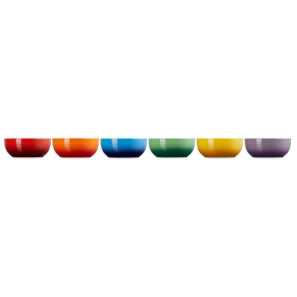 LE CREUSET - San Francisco - Ontbijtkom Coupe 16cm 0,77l New Rainbow 6-dlg
