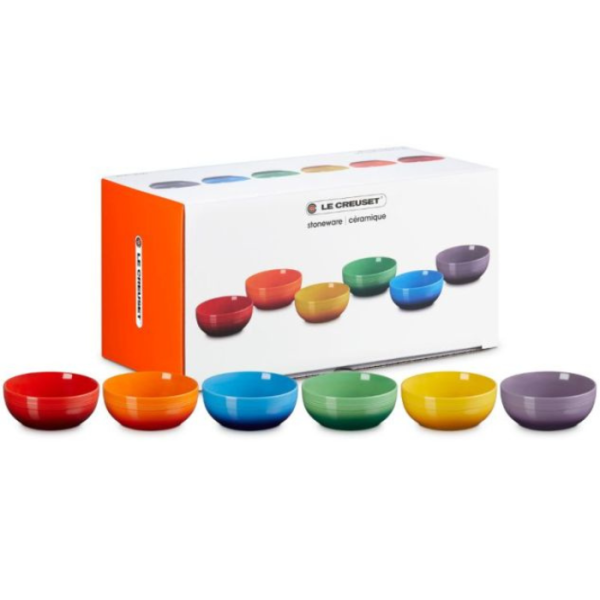 LE CREUSET - San Francisco - Ontbijtkom Coupe 16cm 0,77l New Rainbow 6-dlg