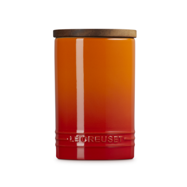 LE CREUSET - Signature - Voorraadpot 0,77l met houten deksel Oranjerood