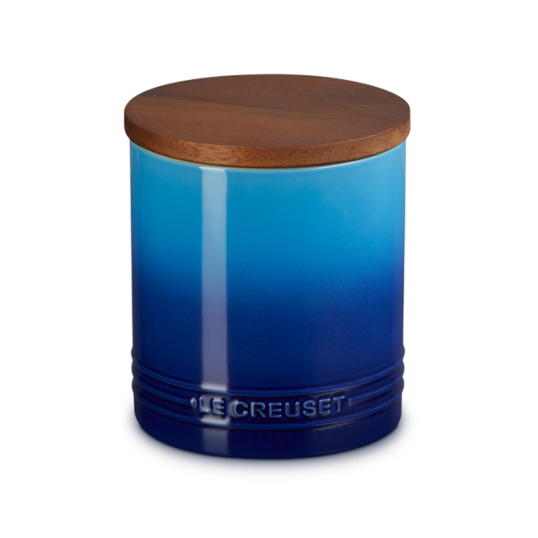 LE CREUSET - Signature - Voorraadpot 1,10l met houten deksel Azure