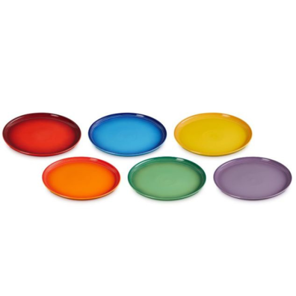LE CREUSET - Vancouver - Ontbijtbord 22cm New Rainbow 6-dlg