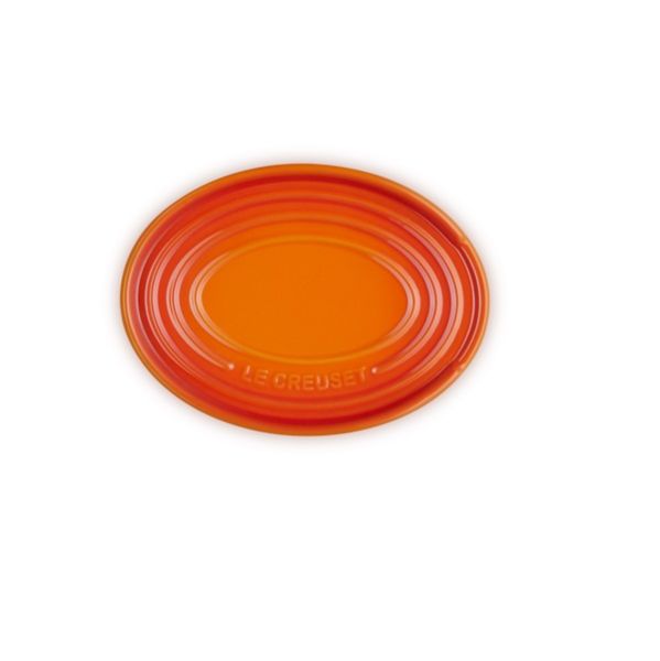 LE CREUSET - Aardewerk - Lepelhouder 15cm Oranjerood