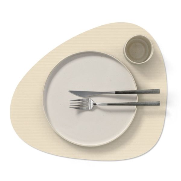 LIND DNA - Dinner Mat Curve - Placemat 37x44cm Corduroy Vanilla