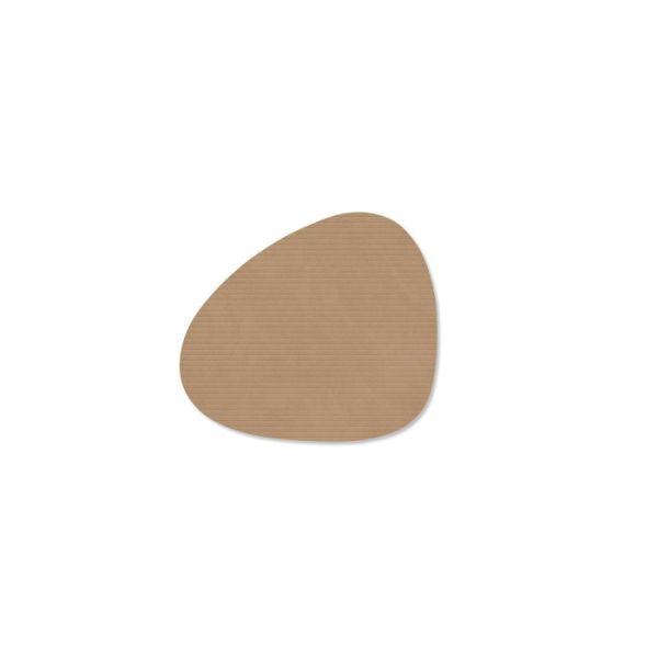 LIND DNA - Glass Mat Curve - Onderzetter 10cm Corduroy Nougat
