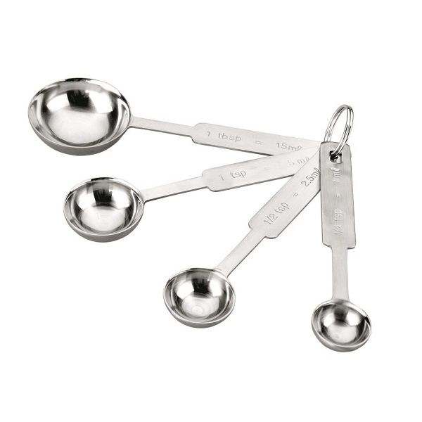 KITCHEN BASICS - Keukenhulpen - Maatlepels rvs set/4
