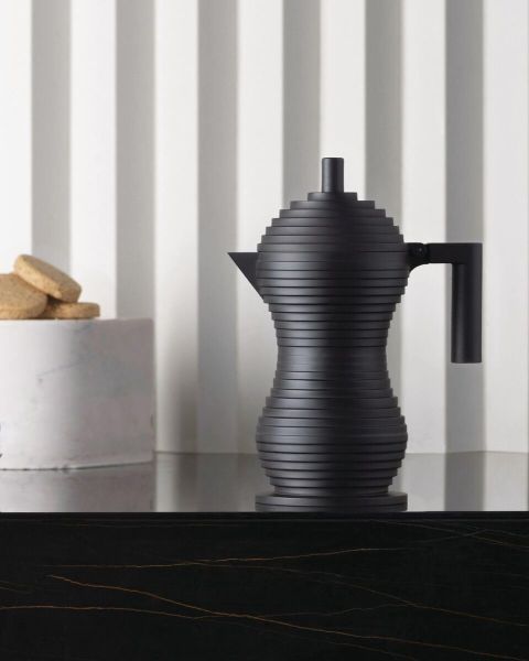  ALESSI - Pulcina - Percolator 3 kops Zwart
