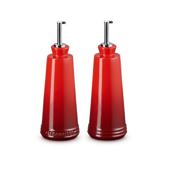 LE CREUSET - Aardewerk - Olie-&Azijnset 0,30l Kersenrood 