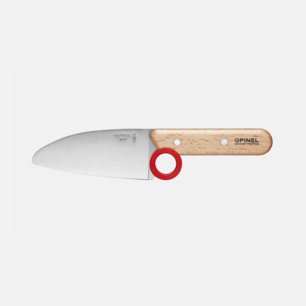 OPINEL - Le Petit Chef - Kindermes met vingerbeschermer 3-dlg Rood