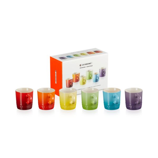 LE CREUSET - Vancouver - Espressobeker 0,10l Regenboog 6-dlg