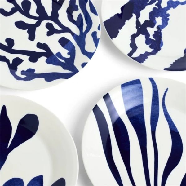ROYAL DOULTON - Pacific Blue - Dinerbord 28cm  Set/4 (mix)