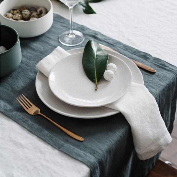 LINEN TALES - Linnen Servet 40x40 set van 2 White