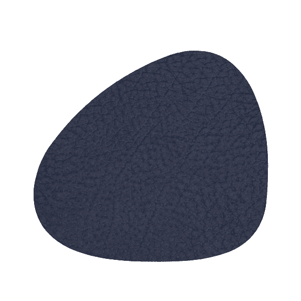 LIND DNA - Glass Mat Curve - Onderzetter 11x13cm Hippo Navy Blue