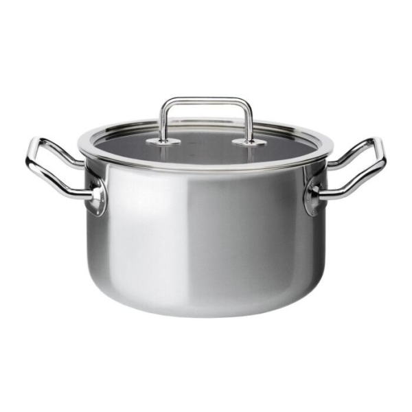 SPRING - Brigade Basic - Kookpan hoog met glasdeksel 24cm 6,50l