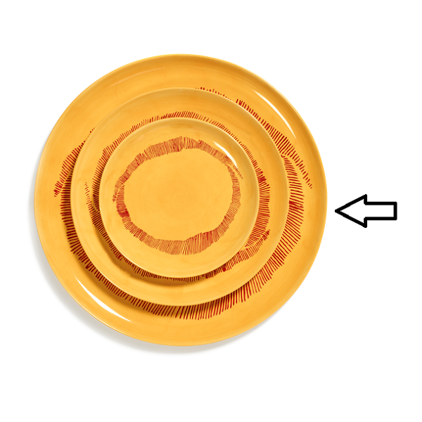 SERAX - Feast by Ottolenghi - Bord L 26x26cm Sunny Yellow Swirl-S