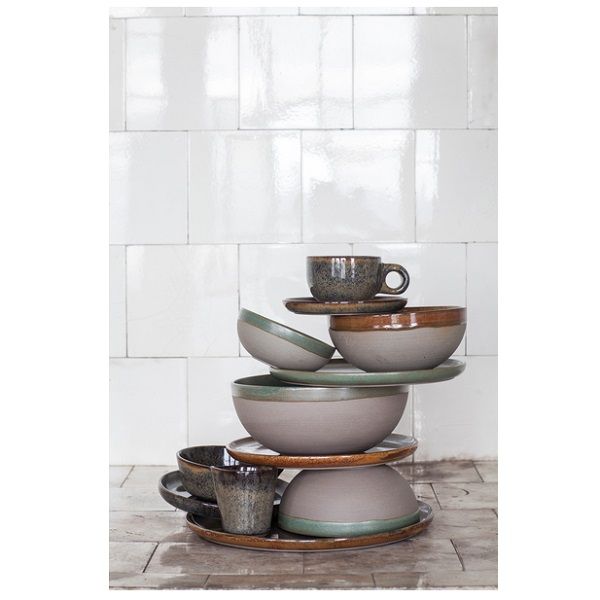 SERAX - Surface - Kom +deksel 13cm Camogreen