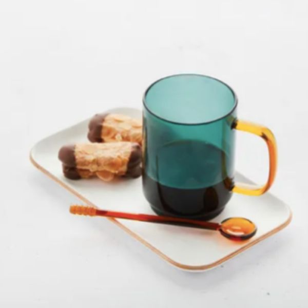 POINT-VIRGULE - Koffie & Thee - Theeglas 0,34l Groen/Amber