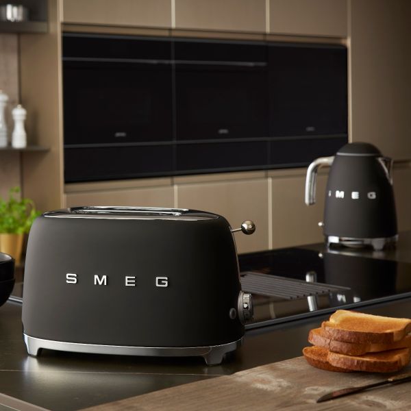 SMEG - Broodrooster - Broodrooster 2x2 Mat Zwart