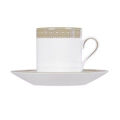 WEDGWOOD - Vera Wang Lace Gold - Espresskop&schotel 0,08l