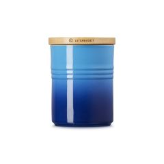 Le Creuset - Aardewerk - Voorraadpot met houten deksel 10cm 0,54l Azure