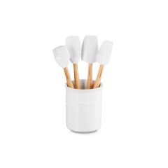 LE CREUSET - Holly Collection - Lepelpot met spatels 5-dlg Wit