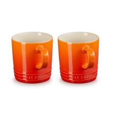 LE CREUSET - Aardewerk - Beker Set/2 0,35L Oranje