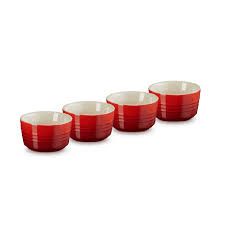 LE CREUSET - Aardewerk - Mini ramekins S/4 8cm Kersenrood