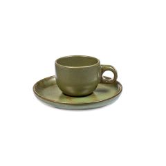 SERAX - Surface -  Espressokop&schotel 0,10l Camogreen