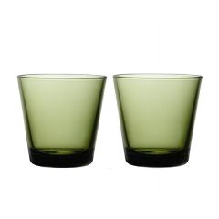 IITTALA - Kartio - Glas 0,21l mosgroen set/2