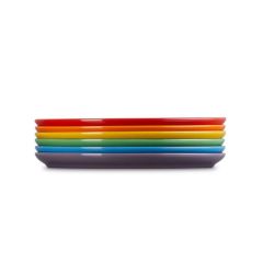 LE CREUSET - Vancouver - Ontbijtbord 22cm New Rainbow 6-dlg