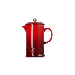 LE CREUSET - Holly Collection - Koffiepot met pers 1,00l Kersenrood