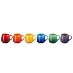 LE CREUSET - San Francisco - Mok Coupe 0,32l New Rainbow 6-dlg