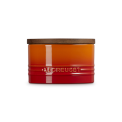 LE CREUSET - Signature - Voorraadpot 0,47l met houten deksel Oranjerood