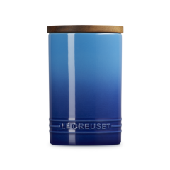 LE CREUSET - Signature - Voorraadpot 0,77l met houten deksel Azure