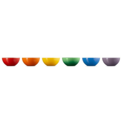 LE CREUSET - Vancouver - Snackschaaltjes 12cm 0,33l New Rainbow 6-dlg