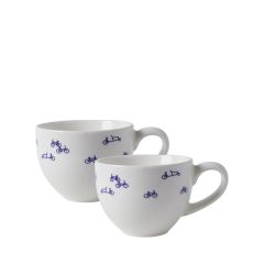 Heinen Delfts Blauw Espressokop Fietsen 0,09l s/2