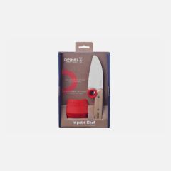 OPINEL - Le Petit Chef - Kindermes met vingerbeschermer 3-dlg Rood