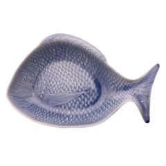 POINT-VIRGULE - Seafood - Diepe vissschaal 45x25cm blauw