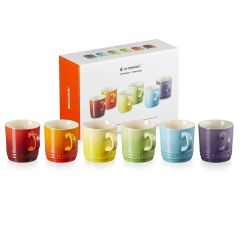 LE CREUSET - Aardewerk - Koffiebeker 0,20l s/6  Regenboog