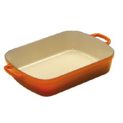 LE CREUSET - Gietijzer - Braadslede 37cm Oranjerood