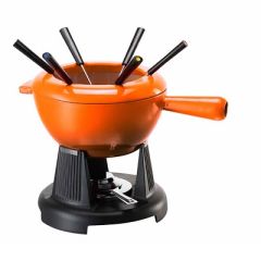 LE CREUSET - Gietijzer - Fondueset 20cm 2,00l Oranjerood