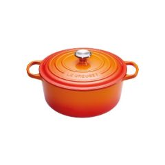 LE CREUSET - Signature - Braadpan rond 20cm 2,40l Oranje-rood